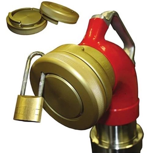 Normalkopplingslock låsbart för brandposter i offentliga miljöer där behov av låsning finns